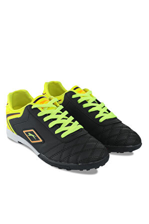 Slazenger HUGO HS Futbol Erkek Çocuk Halı Saha Ayakkabı Siyah / Sarı