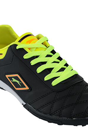Slazenger HUGO HS Futbol Erkek Çocuk Halı Saha Ayakkabı Siyah / Sarı