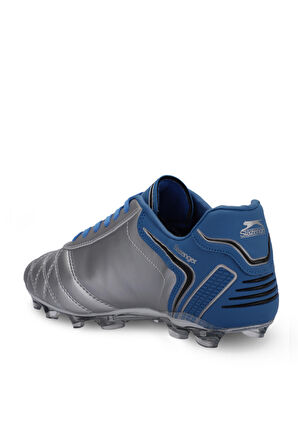 Slazenger HUGO KR Futbol Erkek Çocuk Krampon Ayakkabı Gri / Mavi
