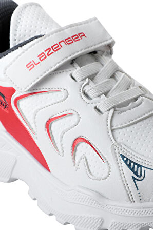 Slazenger KANEVA Sneaker Erkek Çocuk Ayakkabı Beyaz / Lacivert / Kırmızı