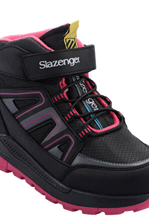 Slazenger KEPHAS IN Çocuk Cırt Cırtlı Siyah / Fuşya Bot