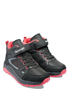 Slazenger KESHA Çocuk Cırt Cırtlı Siyah / Kırmızı Bot