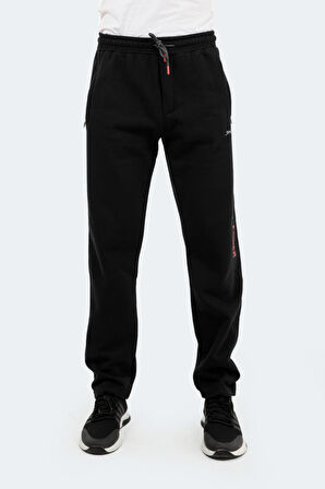 Slazenger NAUM I Erkek Cepli Siyah Eşofman Altı