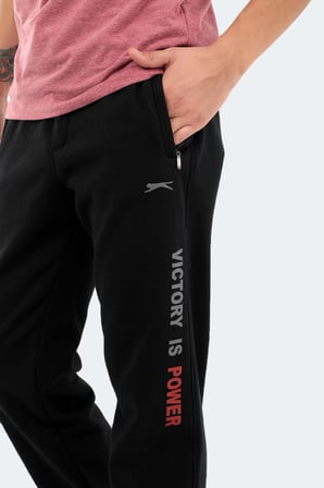 Slazenger NAUM I Erkek Cepli Siyah Eşofman Altı
