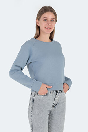 Slazenger KAITO IN Kadın  Mavi Sweatshirt