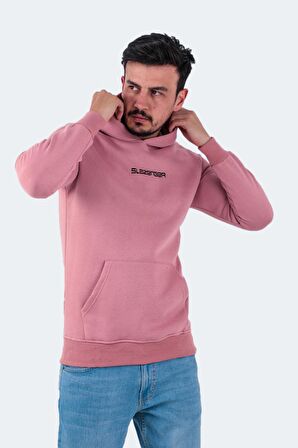 Slazenger Kapüşon Yaka Pudra Erkek Sweatshırt ST22WE100-676 BUSTER