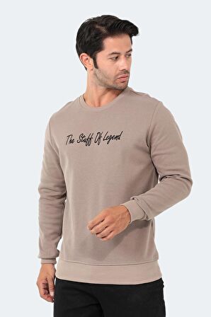 Slazenger Bisiklet Yaka Taş Erkek Sweatshırt ST22WE103-280BAR