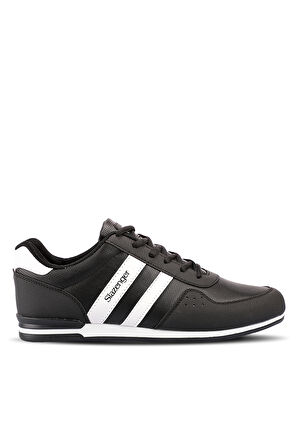 Slazenger OMEGA Büyük Beden Sneaker Erkek Ayakkabı Siyah / Beyaz