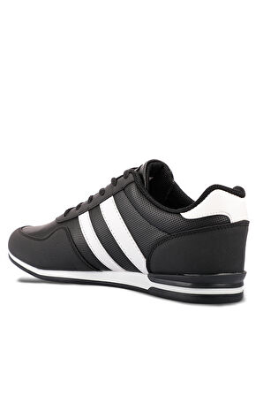 Slazenger OMEGA Büyük Beden Sneaker Erkek Ayakkabı Siyah / Beyaz