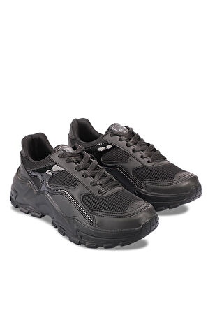 Slazenger ZAK Sneaker Kadın Ayakkabı Siyah Rugan