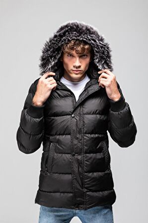 Slazenger Harshal Erkek Mont ST21JE011-500RSSIYAH