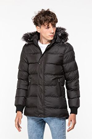 Slazenger Harshal Erkek Mont ST21JE011-500RSSIYAH