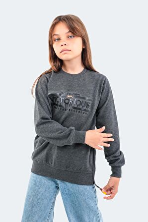 Slazenger DUNA Unisex Çocuk Sweatshirt Koyu Gri