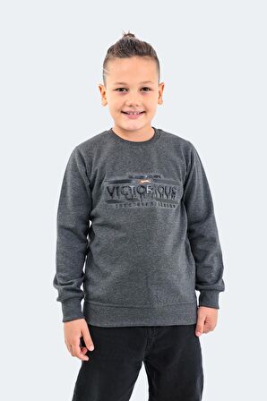 Slazenger DUNA Unisex Çocuk Sweatshirt Koyu Gri