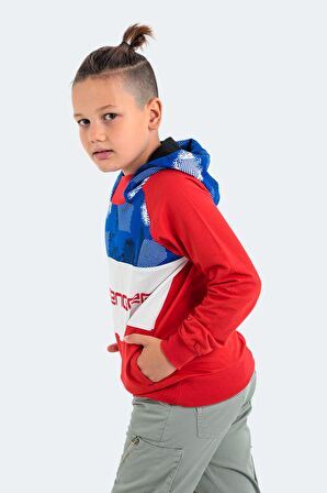 Slazenger DRAGICA Unisex Çocuk Sweatshirt Kırmızı