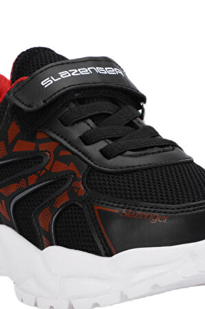 Slazenger KANNER I Çocuk Cırt Cırtlı Siyah / Kırmızı Günlük Spor Ayakkabısı