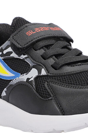 Slazenger KASHI KTN Çocuk Cırt Cırtlı Siyah / Kırmızı Sneaker