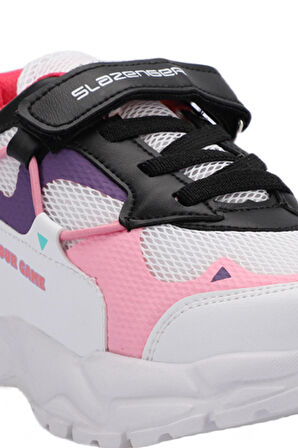 Slazenger KEKOA IN Çocuk Cırt Cırtlı Beyaz / Pembe Günlük Spor Ayakkabısı