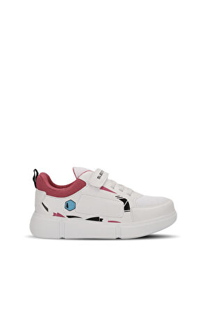 Slazenger KEPA IN Çocuk Cırt Cırtlı Beyaz / Fuşya Sneaker