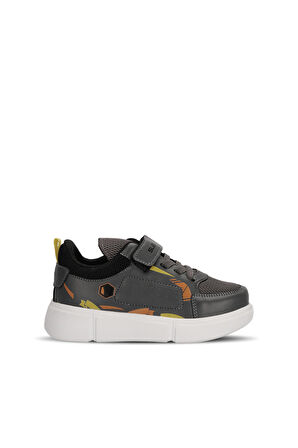 Slazenger KEPA IN Çocuk Cırt Cırtlı Koyu Gri / Sarı Sneaker