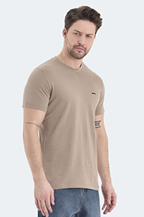 Slazenger RIVALDO Erkek V Yaka Kahve Tişört