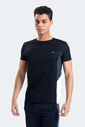 Slazenger RYAN Erkek T-Shirt Siyah / Koyu Gri