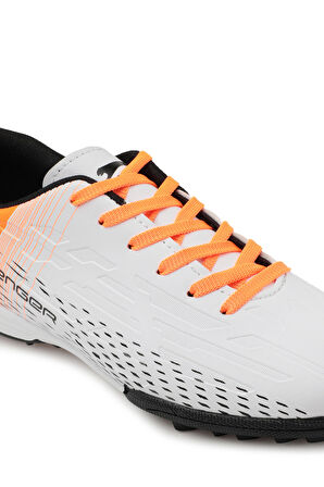 Slazenger SCORE I HS Futbol Erkek Halı Saha Ayakkabı Beyaz / Turuncu