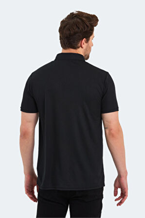 Slazenger SLOAN Erkek Polo Yaka Siyah Tişört
