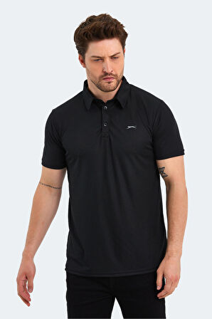 Slazenger SLOAN Erkek Polo Yaka Siyah Tişört