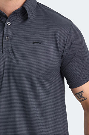 Slazenger SLOAN Erkek Polo Yaka Koyu Gri Tişört