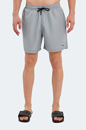 Slazenger RATING KTN Erkek Cepli Deniz Şortu Gri Mayo