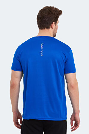 Slazenger ODALIS Erkek T-Shirt Saks Mavi