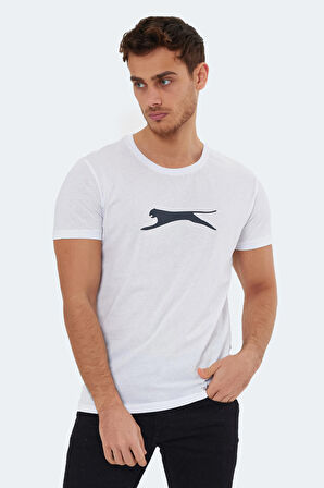 Slazenger SECTOR I Erkek Baskılı Beyaz Tişört