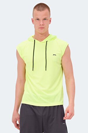 Slazenger RAG Erkek Kolsuz Neon Sarı Tişört