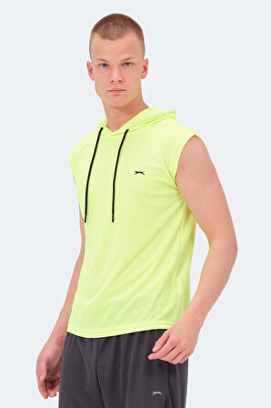 Slazenger RAG Erkek Kolsuz Neon Sarı Tişört
