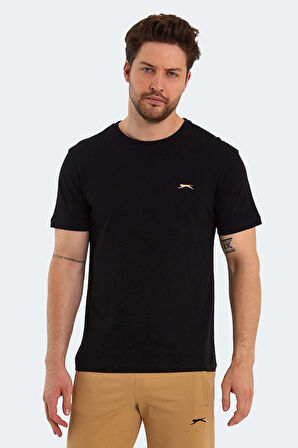 Slazenger PAINT I Erkek Baskılı Siyah Tişört