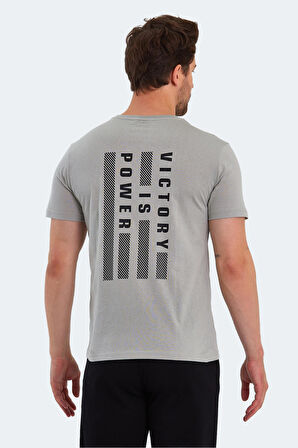 Slazenger PAINT I Erkek Baskılı Gri Tişört