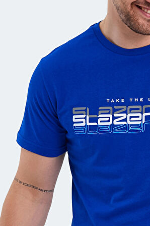 Slazenger PALLU I Erkek  Saks Mavi Tişört