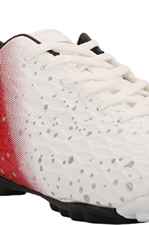 Slazenger HANIA HS Erkek Halı Saha Beyaz / Kırmızı Futbol Ayakkabısı