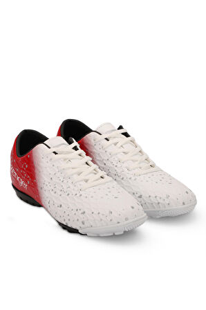 Slazenger HANIA HS Futbol Erkek Halı Saha Ayakkabı Beyaz / Kırmızı