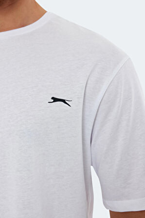 Slazenger KAISER IN Oversize Erkek Oversıze Beyaz Tişört