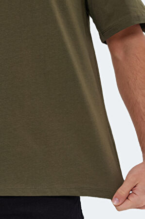 Slazenger KAISER IN Oversize Erkek Oversıze Haki Tişört