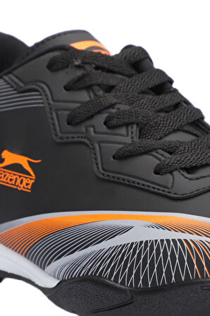 Slazenger MARCELL HS Erkek Halı Saha Siyah / Turuncu Futbol Ayakkabısı