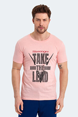 Slazenger KASSIA Erkek Baskılı Somon Tişört