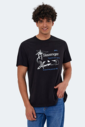 Slazenger KARNEN OVER Erkek Kısa Kol T-Shirt Siyah