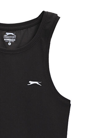 Slazenger KAIDENA IN Kadın Slim Fıt Kolsuz Siyah Tişört