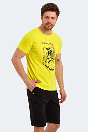 Slazenger KARNEN Erkek Kısa Kol T-Shirt Açık Sarı