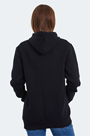 Slazenger KATYA Kadın Fermuarlı Kapüşonlu Cepli Lacivert Sweatshirt