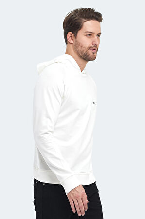 Slazenger KICKER IN Erkek  Kırık Beyaz Sweatshirt