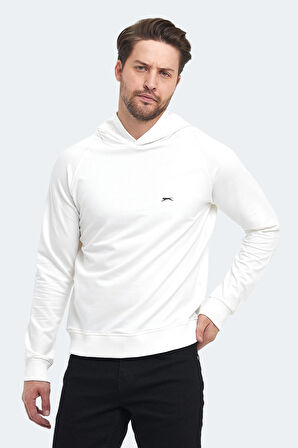 Slazenger KICKER IN Erkek  Kırık Beyaz Sweatshirt